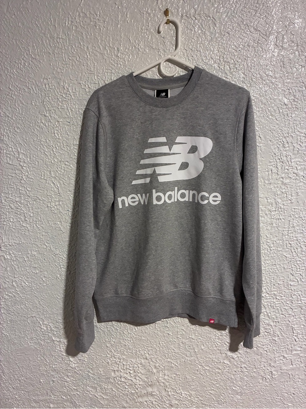 New Balance Grey Crewneck Sweatshirt with White Logo